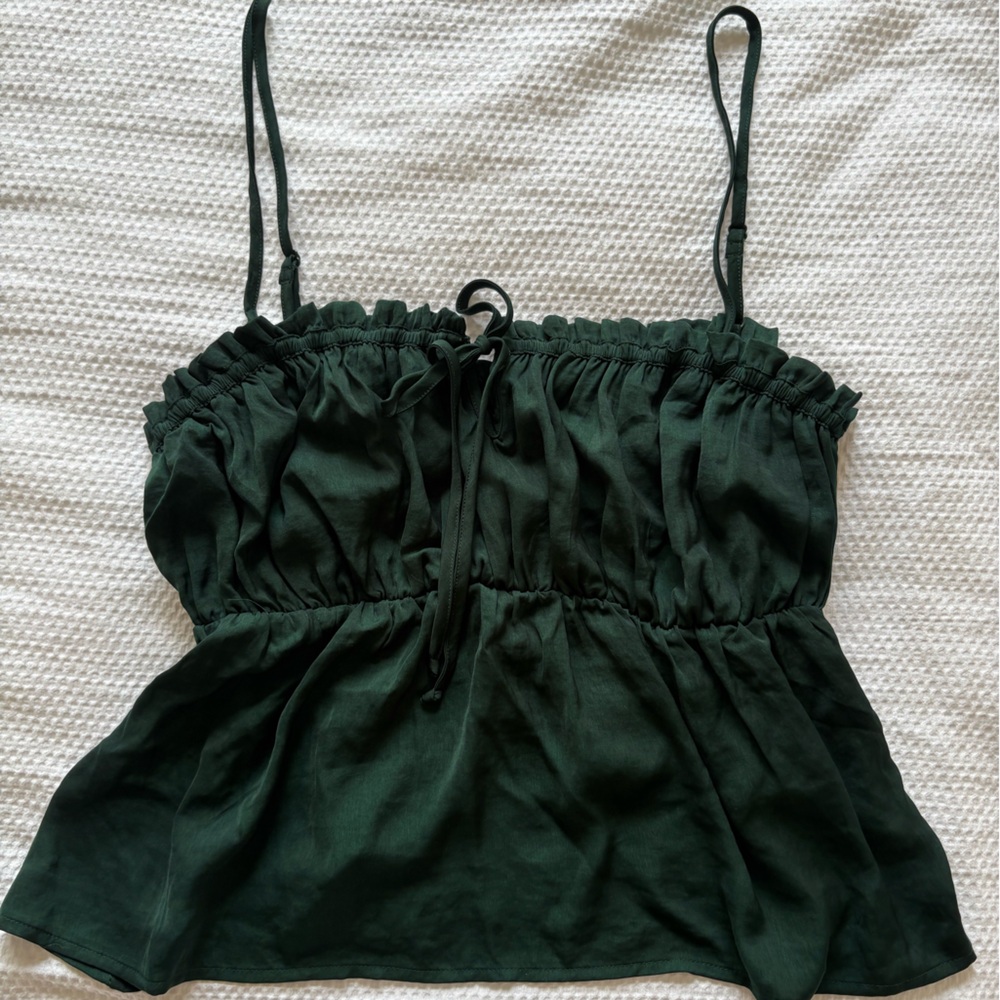 American Eagle Outfitters Dark Green Crop Top